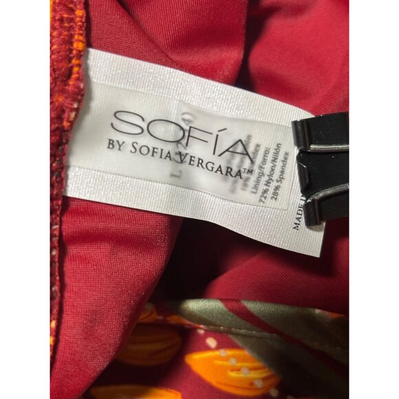 Sofía By Sofia Vergara Floral Cheeky Midster Bikini Bottom Womens L 12-14 - Picture 7 of 10